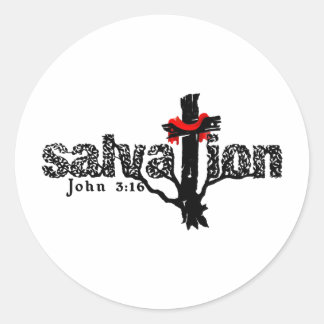 Sticker Rond Salut Jean 3:16 Chrétien