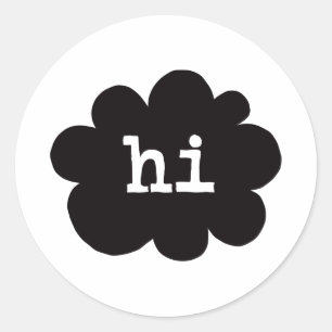 Sticker Rond Salut (salut bonjour salutations)