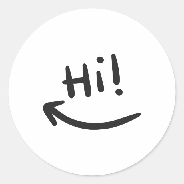 Sticker Rond Salut souriant (Devant)