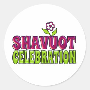 Sticker Rond Salutation d'amusement de célébration de Shavuot