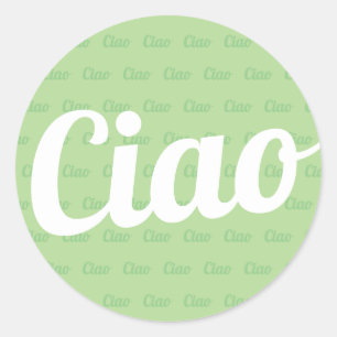 Sticker Rond Salutation de Ciao