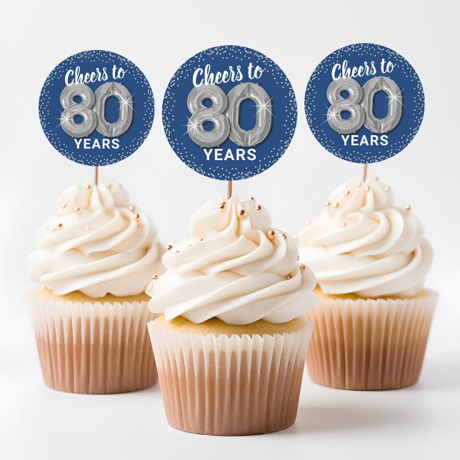 Sticker Rond Salutations à 80 ans Anniversaire adulte (Créateur téléchargé)
