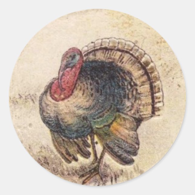 Sticker Rond Salutations bons thanksgivings (Devant)