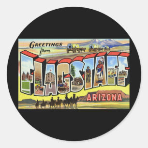 Sticker Rond Salutations de Flagstaff Arizona