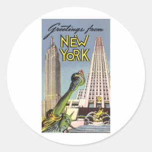 Sticker Rond Salutations de New York