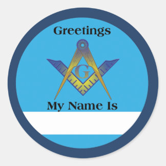 Sticker Rond Salutations MASONIC