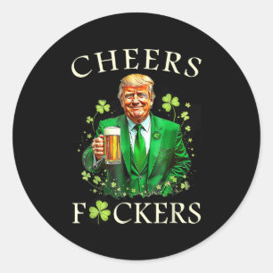 Sticker Rond Salutations Pour Le Jour de la Saint Patrick Drôle