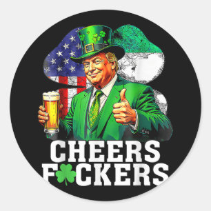 Sticker Rond Salutations Pour Le Jour de la Saint Patrick Drôle