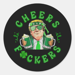 Sticker Rond Salutations Pour Le Jour de la Saint Patrick Drôle