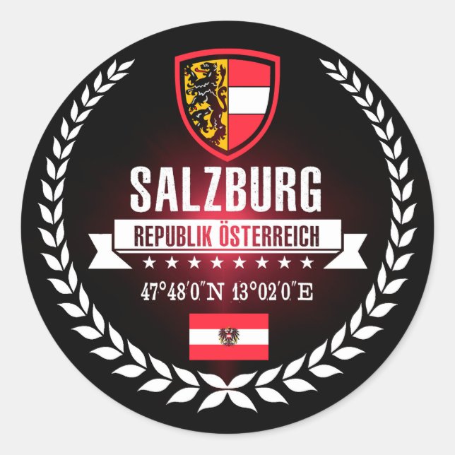 Sticker Rond Salzbourg (Devant)
