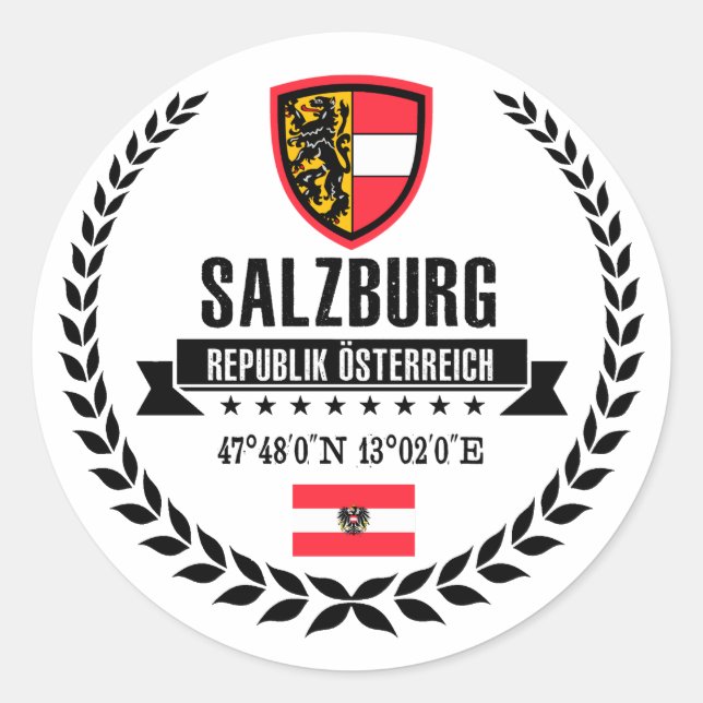 Sticker Rond Salzbourg (Devant)