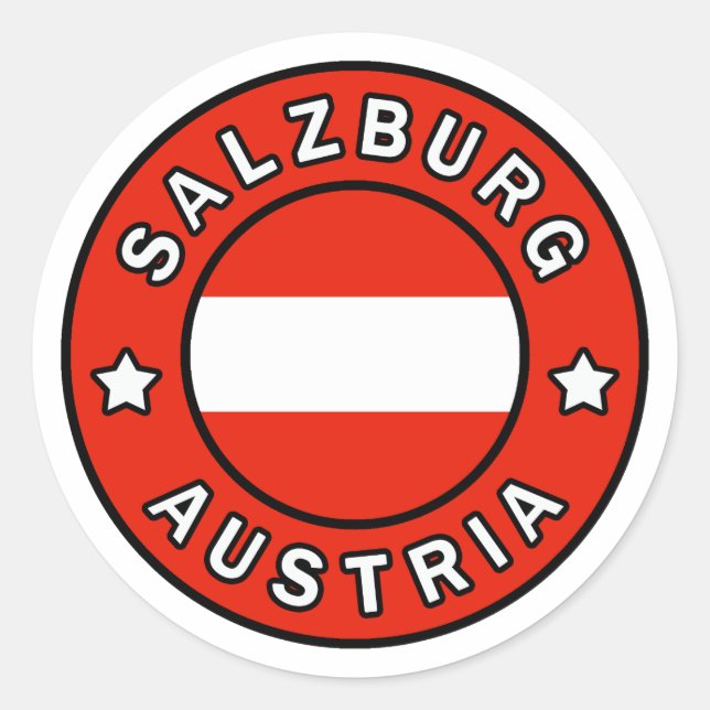 Sticker Rond Salzbourg Autriche (Devant)