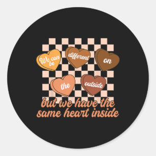Sticker Rond Same Heart Mois de l'histoire des Noirs Bonbon à c