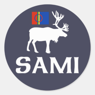 Sticker Rond Sami, les personnes de l'autocollant de huit
