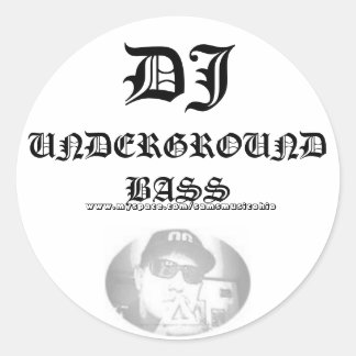 Sticker Rond SamixMusic, DJ, Underground BASS, www.myspace..