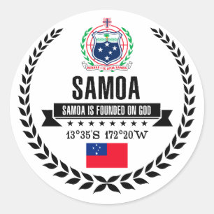 Sticker Rond Samoa