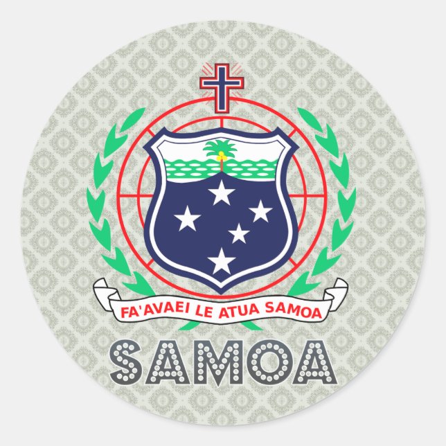 Sticker Rond Samoa Armoiries (Devant)