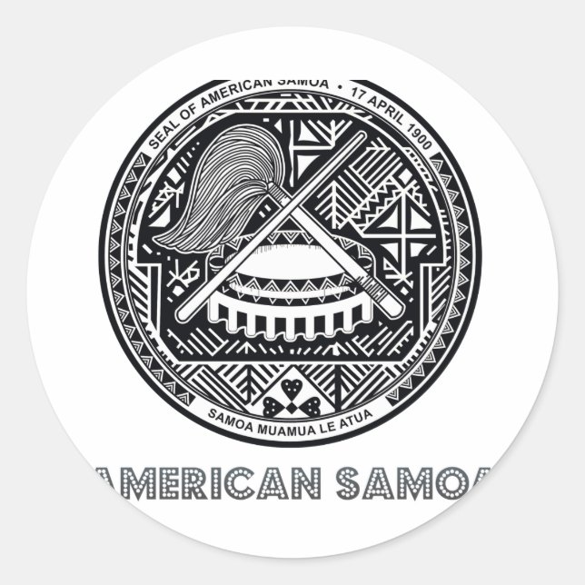 Sticker Rond Samoan Emblem (Devant)