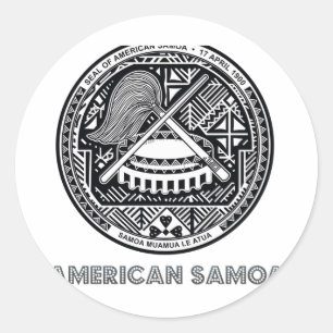 Sticker Rond Samoan Emblem