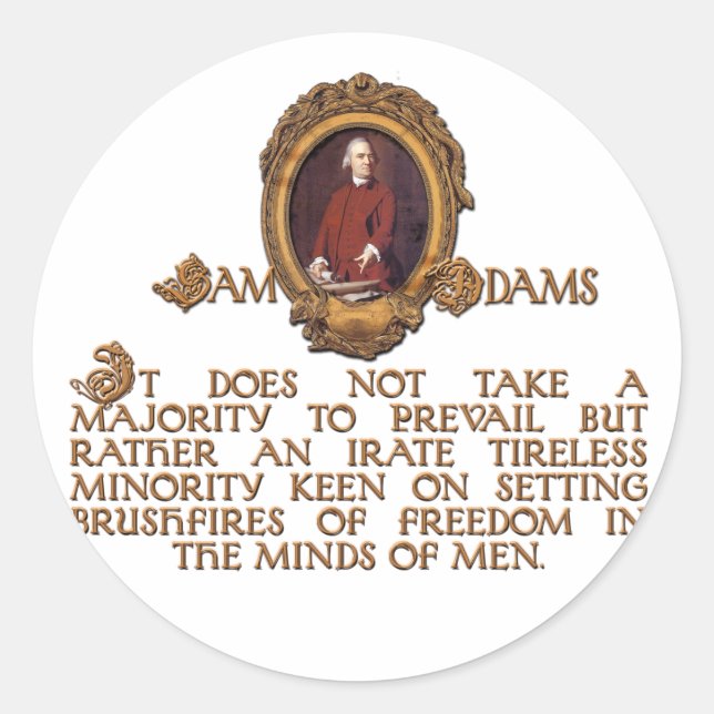 Sticker Rond Samuel Adams, Irate et le gars infatigable (Devant)