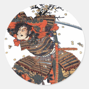 Sticker Rond Samurai