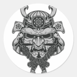 Sticker Rond Samurai