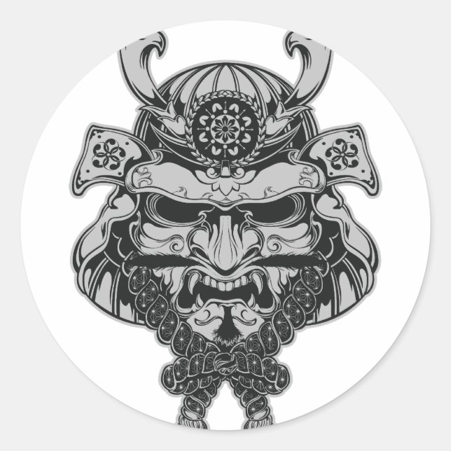Sticker Rond Samurai (Devant)
