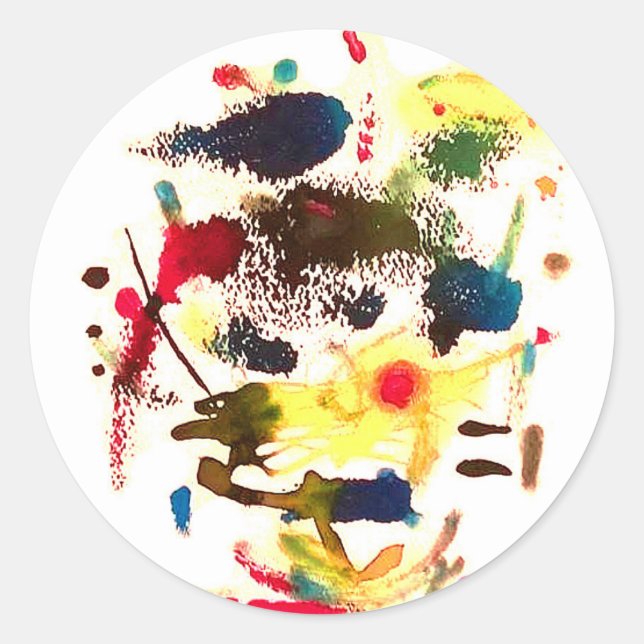 Sticker Rond Samurai Chat Lady Abstraite Hankamer Artjunkhaus A (Devant)