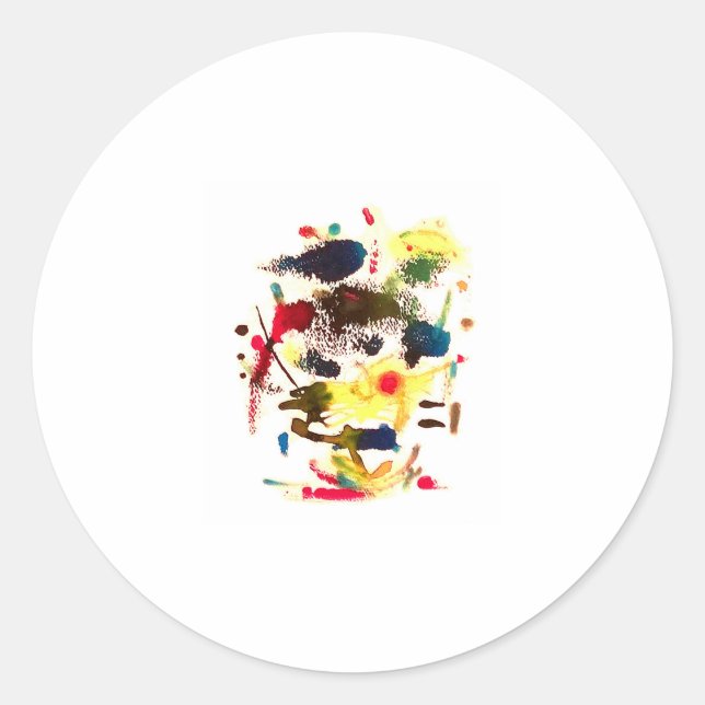 Sticker Rond Samurai Chat-Lady Abstraite Hankamer Artjunkhaus A (Devant)