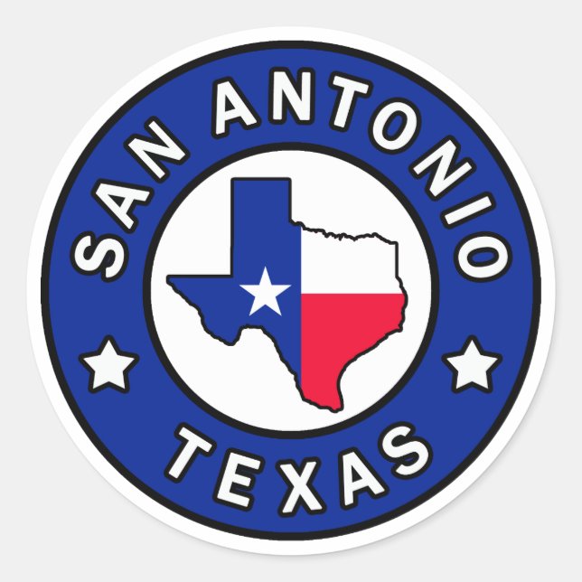 Sticker Rond San Antonio Texas (Devant)