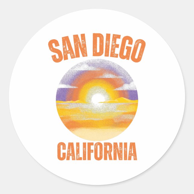 STICKER ROND SAN DIEGO CA (Devant)