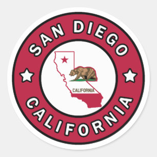 Sticker Rond San Diego Californie