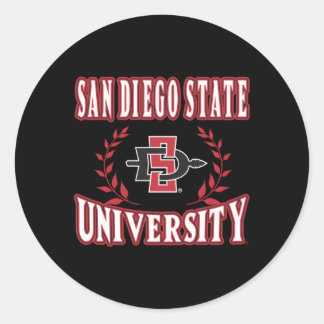 Sticker Rond San Diego State Aztecs Laurels Noir