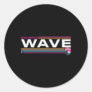 Sticker Rond San Diego Wave Fc Stripes Nwsl Soccer