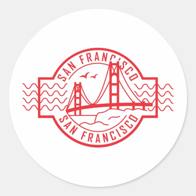 Sticker Rond San Francisco (Devant)