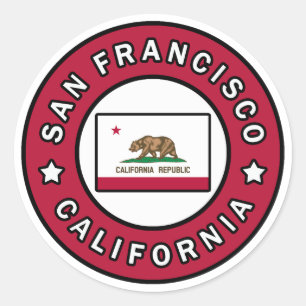 Sticker Rond San Francisco Californie
