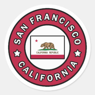 Sticker Rond San Francisco Californie