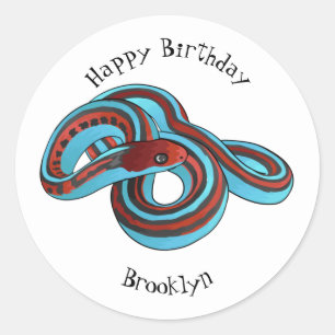 Sticker Rond San Francisco garter snake