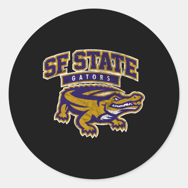 Sticker Rond San Francisco State Sfsu Gators Large (Devant)