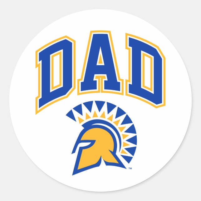 Sticker Rond San Jose State Spartans Papa (Devant)