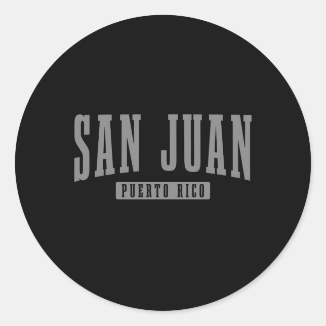 Sticker Rond San Juan Porto Rico Pride Porto Rico Boricua (Devant)