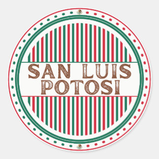 Sticker Rond San Luis Potosi City Pride Emblem Mexican Identity