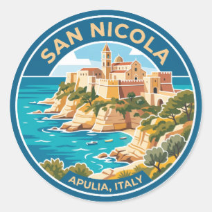 Sticker Rond San Nicola, Tremiti Italie