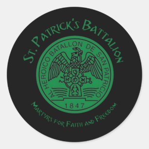 Sticker Rond San Patricios Saint Patrick Battalion