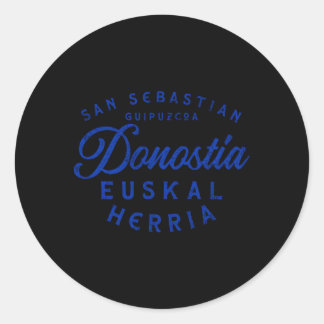 Sticker Rond San Sebastian Guipuzcoa Donostia Euskal Herria Bas
