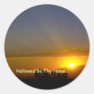 Sticker Rond Sanctifié soyez Thy nom