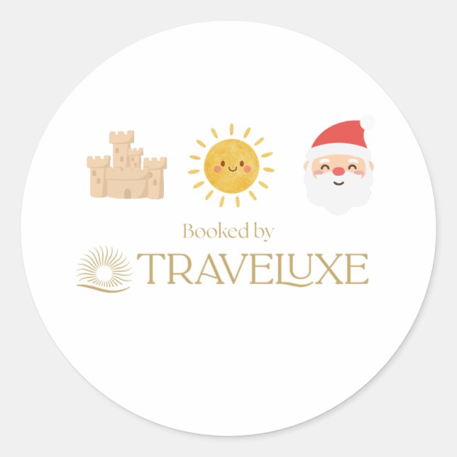 Sticker Rond Sand Sun & Santa (Devant)