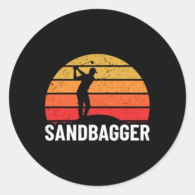 Sticker Rond Sandbagger Golf Design - Sandbagger (Devant)