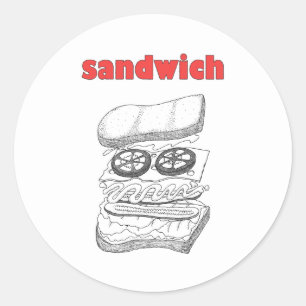 Sticker Rond Sandwich