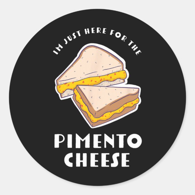 Sticker Rond Sandwich au fromage Pimento - Drôles de golfeurs m (Devant)